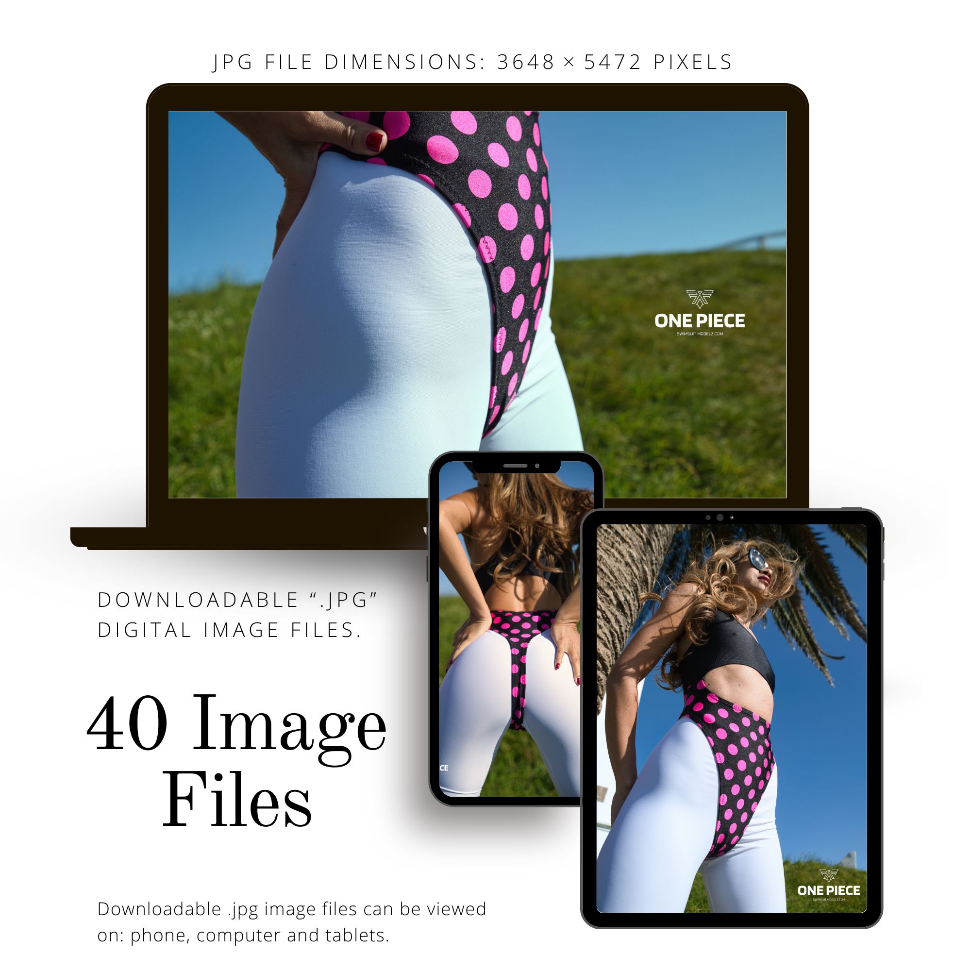 Downloadable Digital Image Files - Issue 14 | 2025 - 1980s Pink Spotted Leotard Set 1 (40 Image Files)